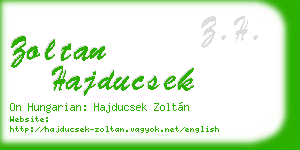zoltan hajducsek business card
